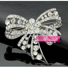 Broche de mariée à papillon en cristal glamour surdimensionnée